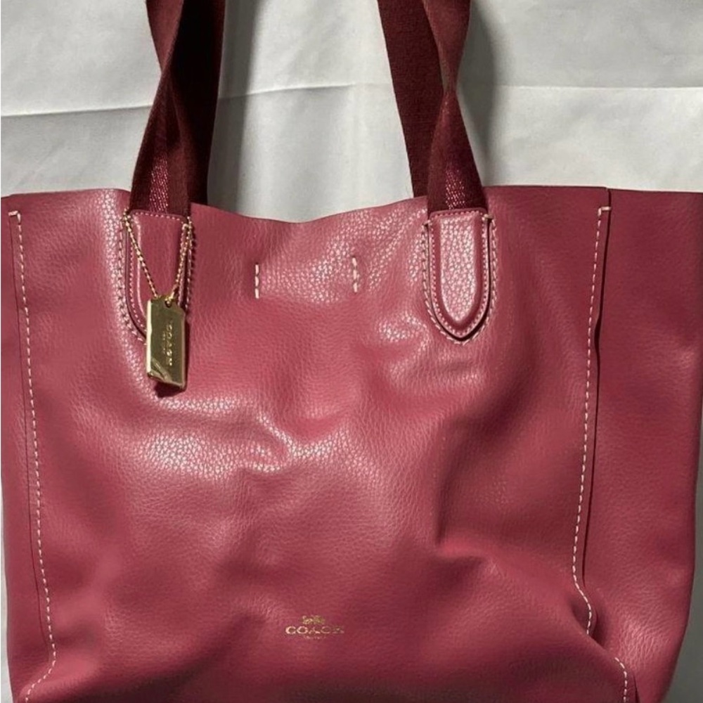 Coach Fuchsia Leather Tote Bag